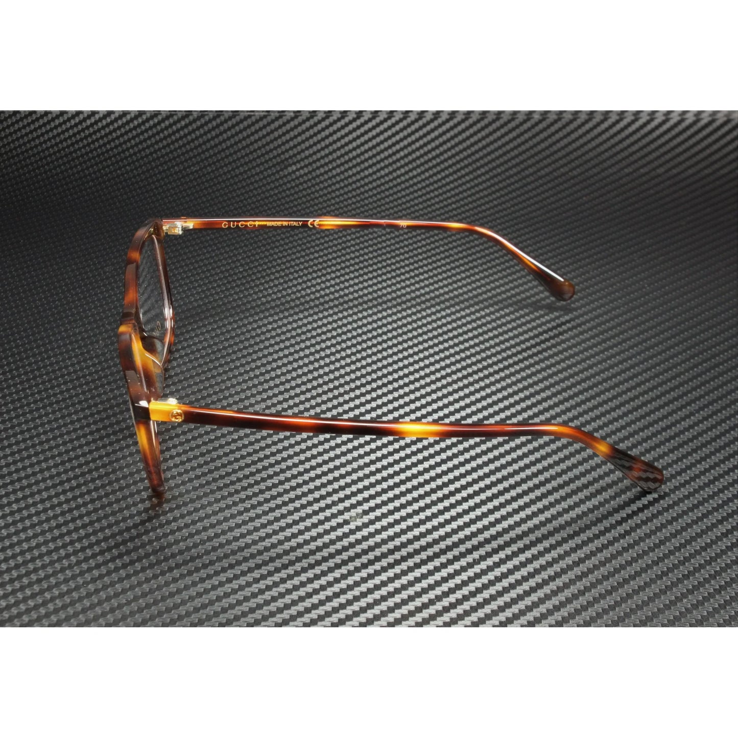 GUCCI GG0548O 006 Square Havana Shiny Havana Demo Lens 55 mm Women's Eyeglasses