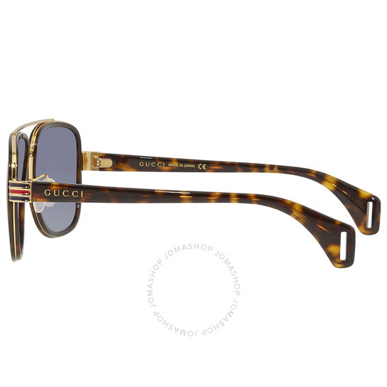 Gucci Grey Rectangular Men's Sunglasses GG0448S 004 58